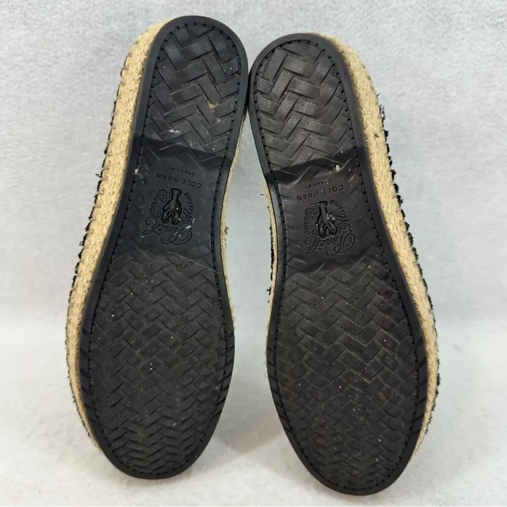 EUC Cole Haan Cloudfeel Stitchlite Women’s Espadrilles Shoes Black & Tan size 6
